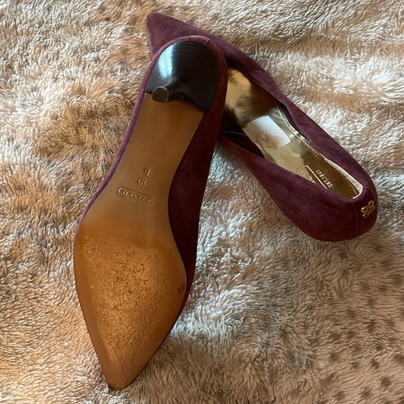 Coach burgundy red heels - Picture 6 of 7